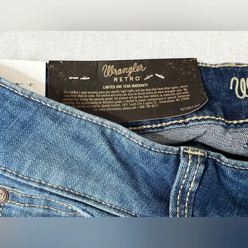 Wrangler Retro 31/11X36 Women's Classic Blue Boot Cut Jeans Mid-Rise NWT #7 - Picture 7 of 13